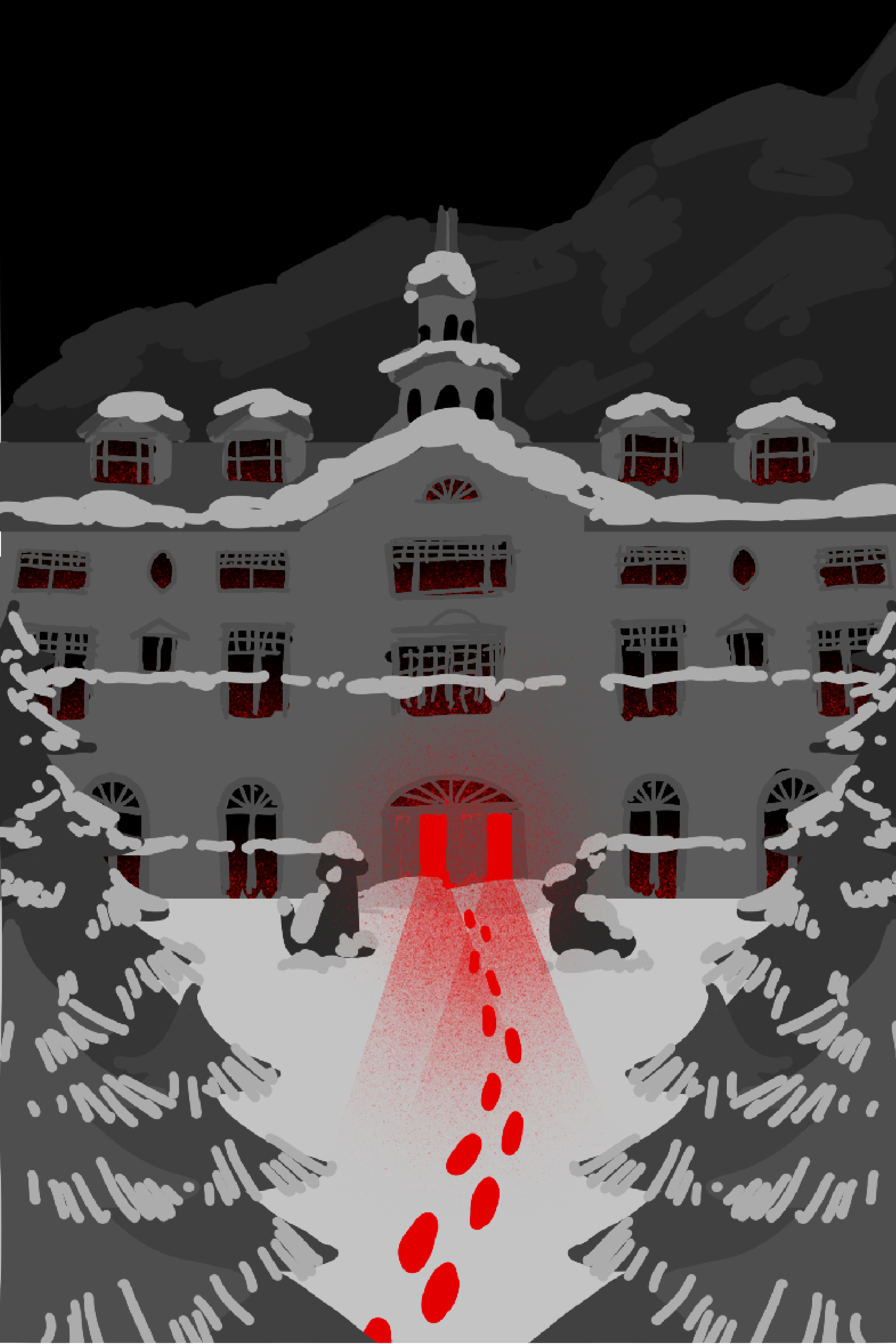 Book cover design inspired by Stephen King’s novel Salem’s Lot.