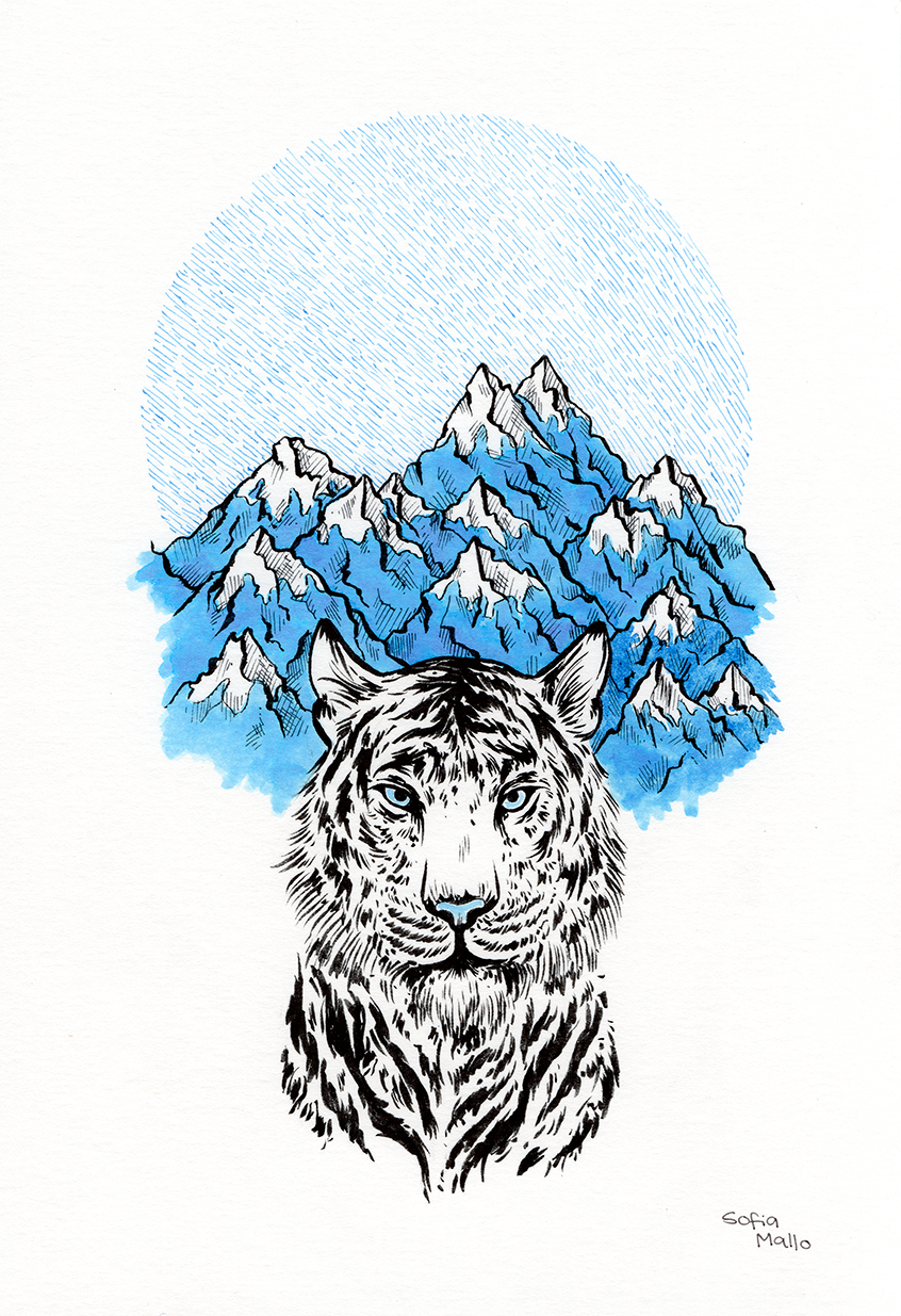 Ink on paper, done for Inktober in 2018.