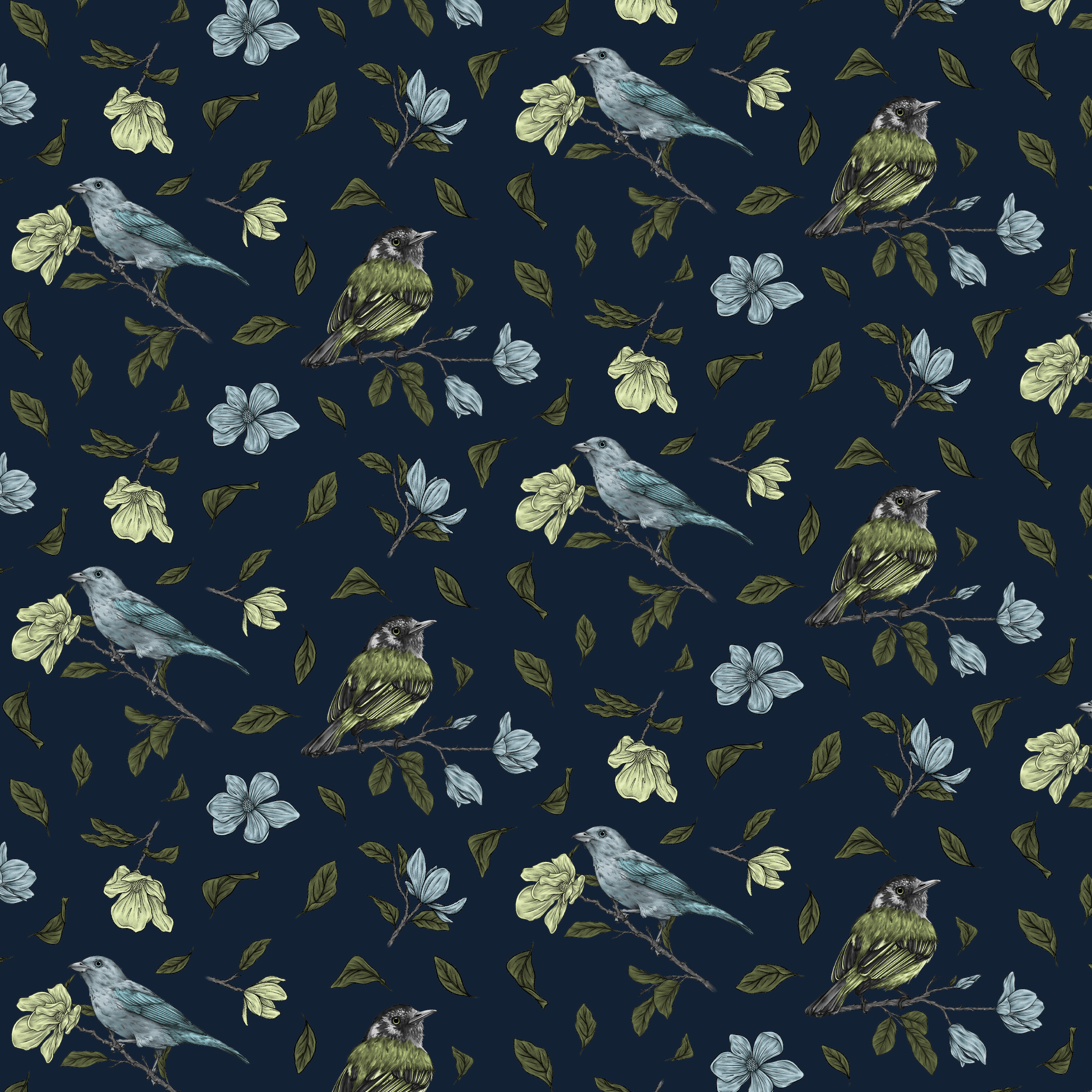 Illustrated textile pattern design for Bolivian clothes company LORS.