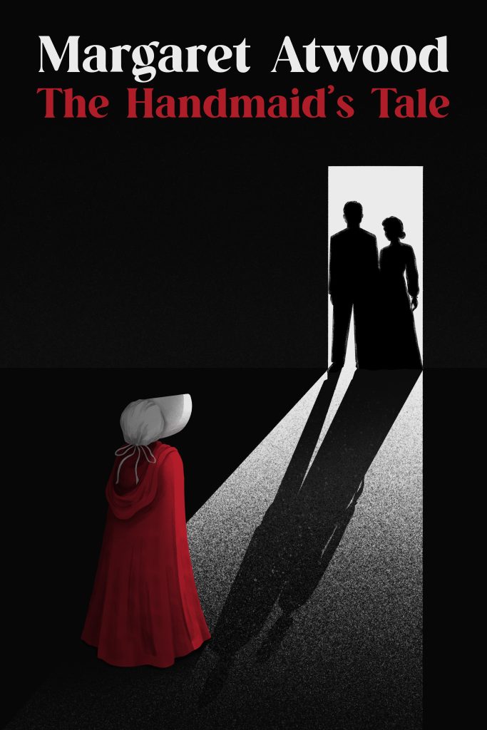 Illustrated Book Cover design for Margaret Atwood's novel "The Handmaid's Tale"